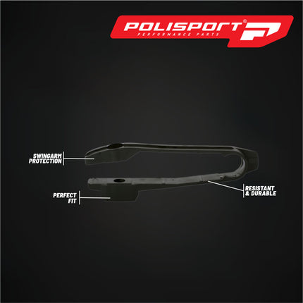 Polisport Motocross Motorcycles (MX) Chain Slider for KTM XC-F (2007) EXC-F/XC-W/XCF-W/XC (2006-2007) EXC (1998-07) SX (1998-2006) - OEM Quality for Superior Fit & Durable Protection - Black