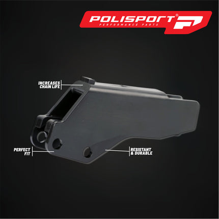 Polisport Motocross Motorcycles (MX) Chain Guide for Suzuki RM125/RM250 (01-06), RMZ450 (2005-17), RMZ250 (2007-11) Dirt Bikes - Durable Abrasion-Resistant Plastic for Motocross/Off-Road Bikes - Black