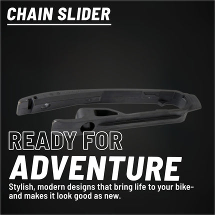 Polisport Motocross Motorcycles (MX) Chain Slider for KTM SX (2011), EXC/EXC-F (2012-2025), XC (2011) Dirt Bikes - High-Impact Durable Plastic for Motocross and Enduro Motorcycles - Black