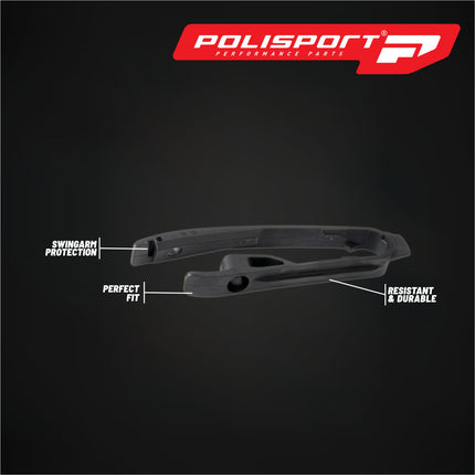 Polisport Motocross Motorcycles (MX) Chain Slider for KTM SX (2011), EXC/EXC-F (2012-2025), XC (2011) Dirt Bikes - High-Impact Durable Plastic for Motocross and Enduro Motorcycles - Black
