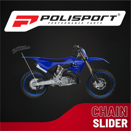 Polisport Motocross Motorcycles (MX) Chain Slider for Yamaha YZ 450FX (2016-2025) YZ 250FX/WR (2015-2025) 250F/450F (2009-2025) - OEM Quality for Superior Fit & Durable Protection - Black