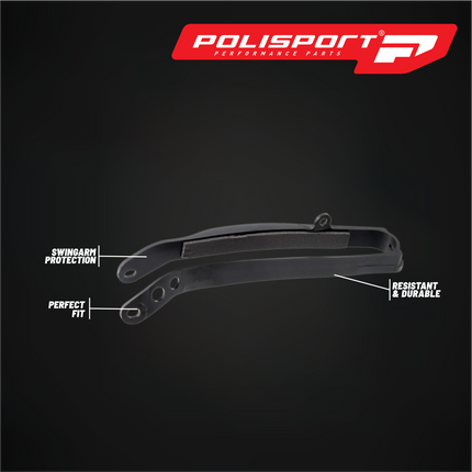 Polisport Motocross Motorcycles (MX) Chain Slider for Yamaha YZ 450FX (2016-2025) YZ 250FX/WR (2015-2025) 250F/450F (2009-2025) - OEM Quality for Superior Fit & Durable Protection - Black