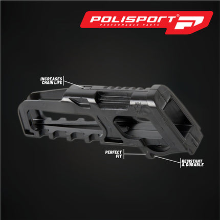 Polisport Motocross Motorcycles (MX) Chain Guide For Honda CRF 250R/450R (2011-2024) 250RX (2019-2024) 450RX (2017-2024) - OEM Quality for Superior Fit & Durable Protection - Black