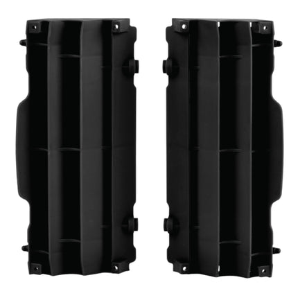 Polisport Radiator Louvers - Black Panels for KTM 125/150/250/300/350/450 SX/SX-F/XC/XC-F/EXC (2007-2016) Husqvarna (2014-2016) - OEM Fit, Durable Plastic, Enhanced Airflow, Easy Installation
