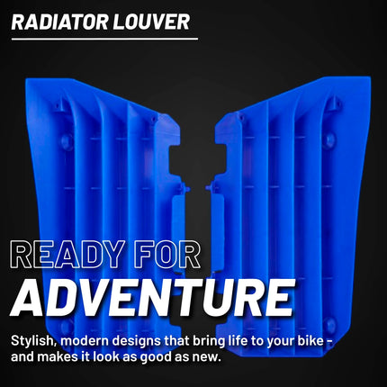 Polisport Radiator Louvers - Blue Panels for Yamaha YZ 450FX/WR 450F (2007-2018) YZ 250FX/WR 250F (2015-2019) YZ 450F (2014-2017) YZ 250F (2014-2018) - OEM Fit, Durable Plastic, Enhanced Airflow