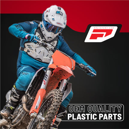 Polisport Motocross Motorcycles (MX) Swingarm Protector for KTM EXC 125/200/250/300 (2012-2024), EXC-F 250/350/450/500 (2012-2024) Dirt Bikes - High Impact & Abrasion Resistance - Black