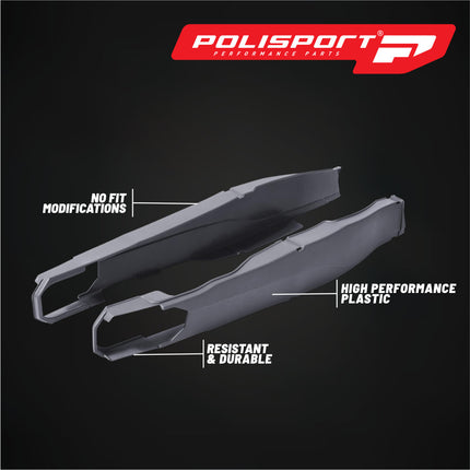 Polisport Motocross Motorcycles (MX) Swingarm Protector for KTM EXC 125/200/250/300 (2012-2023), EXC-F 250/350/450/500 (2012-2023) Dirt Bikes - High Impact & Abrasion Resistance - Grey