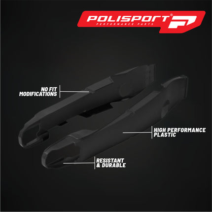 Polisport Motocross Motorcycles (MX) Swingarm Protector for Yamaha YZ125/250 (2008-2026), YZ250F/450F (2008-2026), WR250F (2011-2014), WR450F (2009-2015) Dirt Bikes -  Black