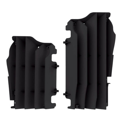 Polisport Radiator Louvers - Black Panels for Kawasaki KX 450F (2016-2023) - OEM Fit, Durable Plastic, Enhanced Airflow, Easy Installation