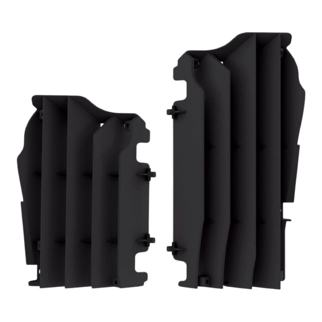 Polisport Radiator Louvers - Black Panels for Kawasaki KX 450F (2016-2023) - OEM Fit, Durable Plastic, Enhanced Airflow, Easy Installation
