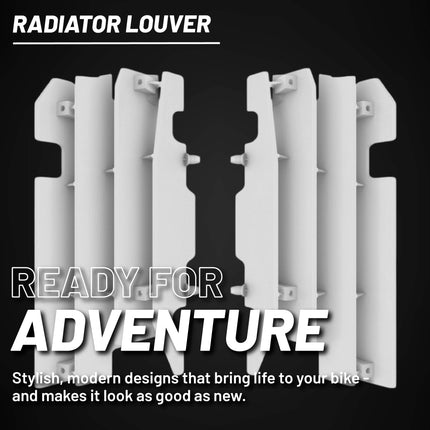 Polisport Radiator Louvers - White Panels for Honda CRF 450R (2003-2004) Honda CR 125/CR 250R (2000-2004) - OEM Fit, Durable Plastic, Enhanced Airflow, Easy Installation