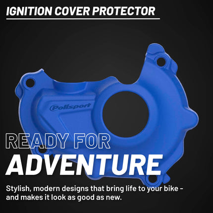 Polisport Motocross Motorcycles (MX) Ignition Covers Protector Kit for Yamaha YZ450F (2014-17) Dirt Bikes, Impact-Resistant PA6 Polyamide, Protects Against Rocks and Scratches for MX and Enduro - Blue