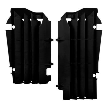 Polisport Radiator Louvers - Black Panels for Kawasaki KX 250F (2017-2020) - OEM Fit, Durable Plastic, Enhanced Airflow, Easy Installation