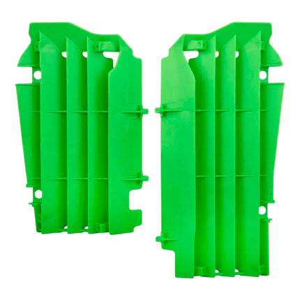 Polisport Radiator Louvers - Green Panels for Kawasaki KX 250F (2017-2020) - OEM Fit, Durable Plastic, Enhanced Airflow, Easy Installation