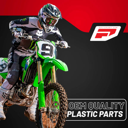 Polisport Radiator Louvers - Green Panels for Kawasaki KX 250F (2017-2020) - OEM Fit, Durable Plastic, Enhanced Airflow, Easy Installation