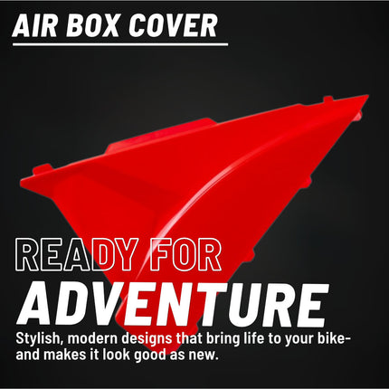 Polisport Resty Air Box Cover-OEM Replica Red Side Panels in Durable Gloss Polypropylene for Beta RR250/300 2T and 350/400/450 4T (2018-2019) Motocross/Enduro Dirt Bike Parts for Superior Protection