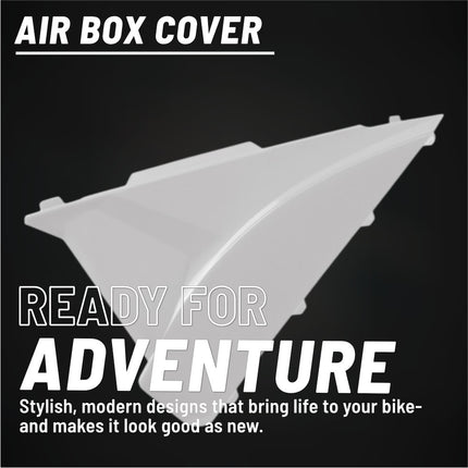 Polisport Resty Air Box Cover-OEM Replica White Side Panels in Durable Gloss Polypropylene for Beta RR250/300 2T and 350/400/450 4T (2018-2019) Motocross/Enduro Dirt Bike Parts for Superior Protection