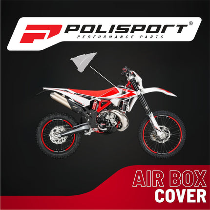 Polisport Resty Air Box Cover-OEM Replica White Side Panels in Durable Gloss Polypropylene for Beta RR250/300 2T and 350/400/450 4T (2018-2019) Motocross/Enduro Dirt Bike Parts for Superior Protection