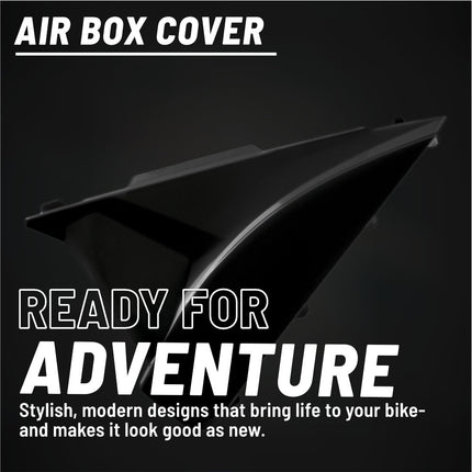 Polisport Resty Air Box Cover-OEM Replica Black Side Panels in Durable Gloss Polypropylene for Beta RR250/300 2T and 350/400/450 4T (2018-2019) Motocross/Enduro Dirt Bike Parts for Superior Protection