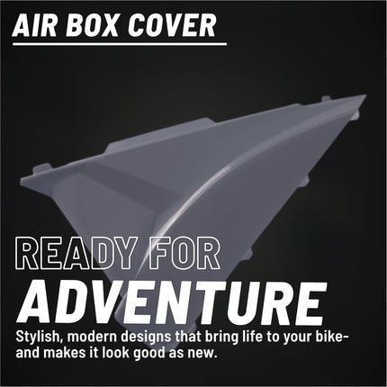 Polisport Resty Air Box Cover-OEM Replica-Nardo Grey-Side Panels, Durable Gloss Polypropylene - Fpr Beta RR250/300 2T & 350/400/450 4T (2018-2019) Motocross/Enduro Dirt Bike Parts for Superior Protection
