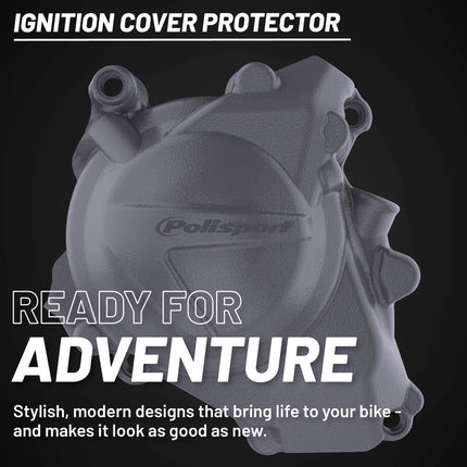 Polisport Motocross Motorcycles (MX) Ignition Covers Protector Kit for Honda CRF450R/RX (2017-20) Dirt Bikes  Nardo Grey Impact-Resistant PA6 Polyamide, Protects Against Rocks ,Scratches for MX/Enduro