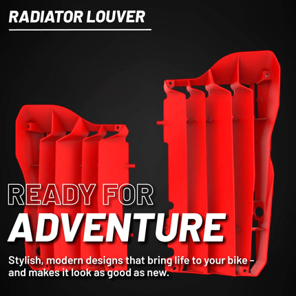Polisport Radiator Louvers - Red Panels for Honda CRF 450R/CRF 450RX (2017-2020) - OEM Fit, Durable Plastic, Enhanced Airflow, Easy Installation