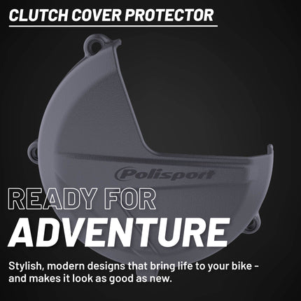 Polisport Clutch Cover Protector Kit (Grey) - Compatible with Beta RR 250/300 / X-Trainer 300 (2013-2017)