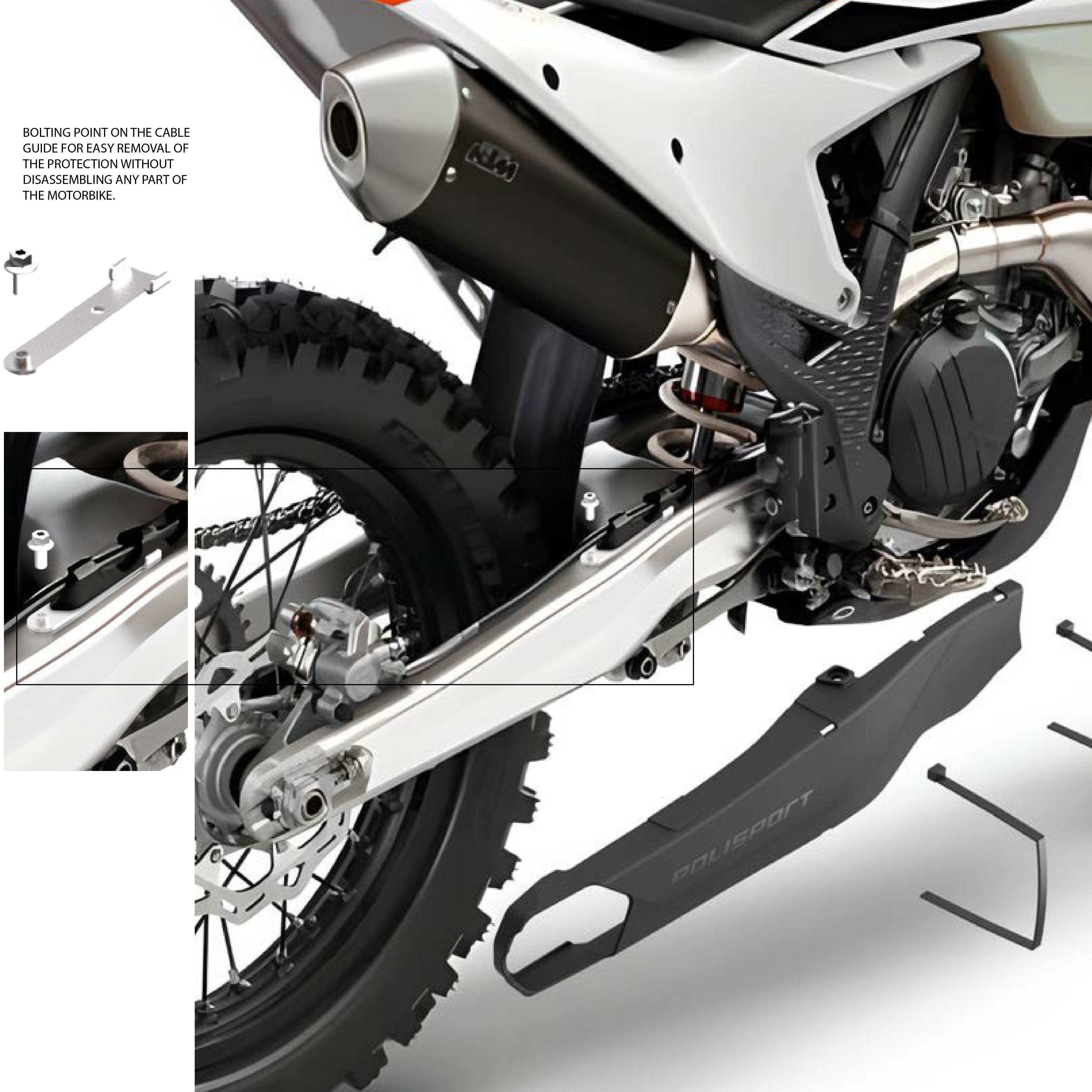 Polisport swingarm protectors Beta RR250/300/350(13->) Xtra300(15->)