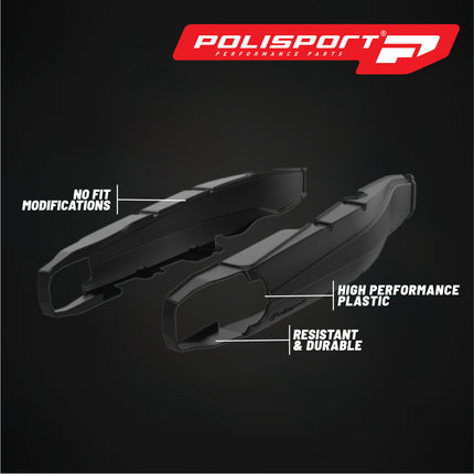 Polisport Motocross Motorcycles (MX) Swingarm Protector for Beta RR 250/300/350 (2013-2026), Xtrainer 300 (2015-2026) Dirt Bikes - High Impact & Abrasion Resistance Easy - Black
