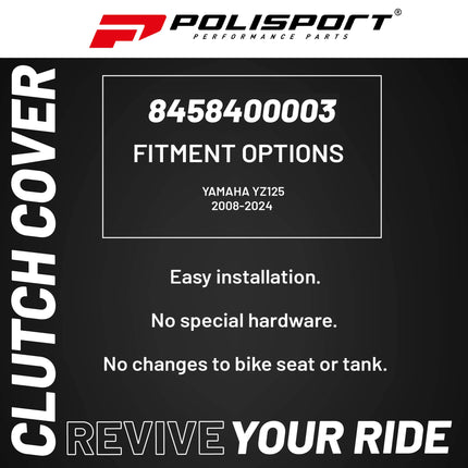 Polisport Clutch Cover Protector Kit (Blue) - Compatible with Yamaha YZ125(2008-2024)
