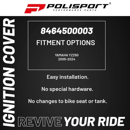 Polisport Motocross Motorcycles (MX) Ignition Covers Protector Kit for Yamaha YZ125 (2005-2025) Dirt Bikes - Impact-Resistant PA6 Polyamide, Protects Against Rocks and Scratches for MX/Enduro - Blue