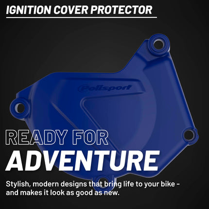 Polisport Motocross Motorcycles (MX) Ignition Covers Protector Kit for Yamaha YZ125 (2005-2025) Dirt Bikes - Impact-Resistant PA6 Polyamide, Protects Against Rocks and Scratches for MX/Enduro - Blue