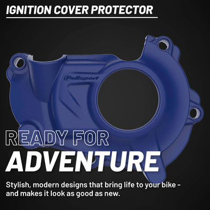 Polisport Motocross Motorcycles (MX) Ignition Covers Protector Kit for Yamaha YZ250 (2005-24) & YZ250X (2016-24) Dirt Bikes -  Protects Against Rocks and Scratches for MX/Enduro - Blue