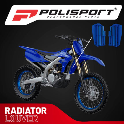 Polisport Radiator Louvers - Blue Panels for Yamaha YZ 450F (2018-2022) Yamaha YZ 250F/450FX/WR 450F (2019-2023) Yamaha YZ 250FX/WR 250F (2020-2023) - OEM Fit, Durable Plastic, Enhanced Airflow