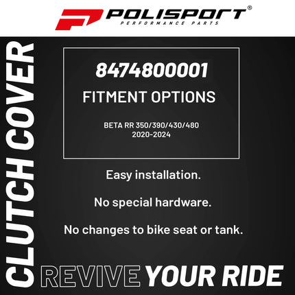 Polisport Clutch Cover Protector Kit (Grey) - Compatible with Sherco SE250/300(2014-2023)