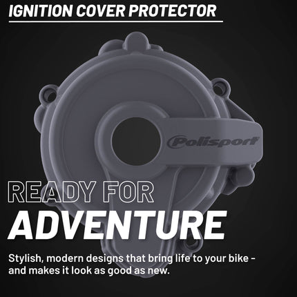 Polisport Motocross Motorcycles (MX) Ignition Covers Protector Kit for Sherco SE 250/300 (2014-24)Dirt Bikes - Impact Resistant PA6 Polyamide, Protects Against Rocks and Scratches for Enduro/MX - Nardo Grey