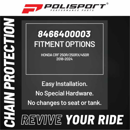Polisport Motocross (MX) Motorcycle Frame Protector for Honda CRF 250R/250RX/450R (2017-2019) Dirt Bikes- OEM Quality for Superior Fit & Durable Protection, Easy Installation - Nardo Grey