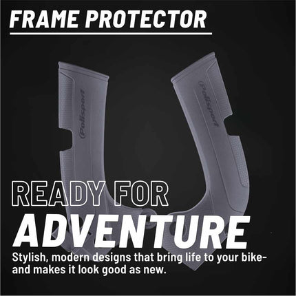 Polisport Motocross (MX) Motorcycle Frame Protector for Honda CRF 250R/250RX/450R (2017-2019) Dirt Bikes- OEM Quality for Superior Fit & Durable Protection, Easy Installation - Nardo Grey