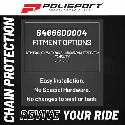 Polisport Motocross (MX) Motorcycle Frame Protector for KTM EXC/XC-W/SX/XC & Husqvarna TE/FE/FC/TC/FX/TX (16-19) Dirt Bikes- OEM Quality for Superior Fit & Durable Protection, Easy Installation - Gry
