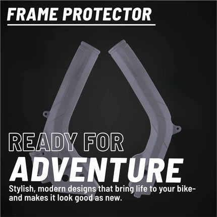 Polisport Motocross (MX) Motorcycle Frame Protector for KTM EXC/XC-W/SX/XC & Husqvarna TE/FE/FC/TC/FX/TX (16-19) Dirt Bikes- OEM Quality for Superior Fit & Durable Protection, Easy Installation - Gry