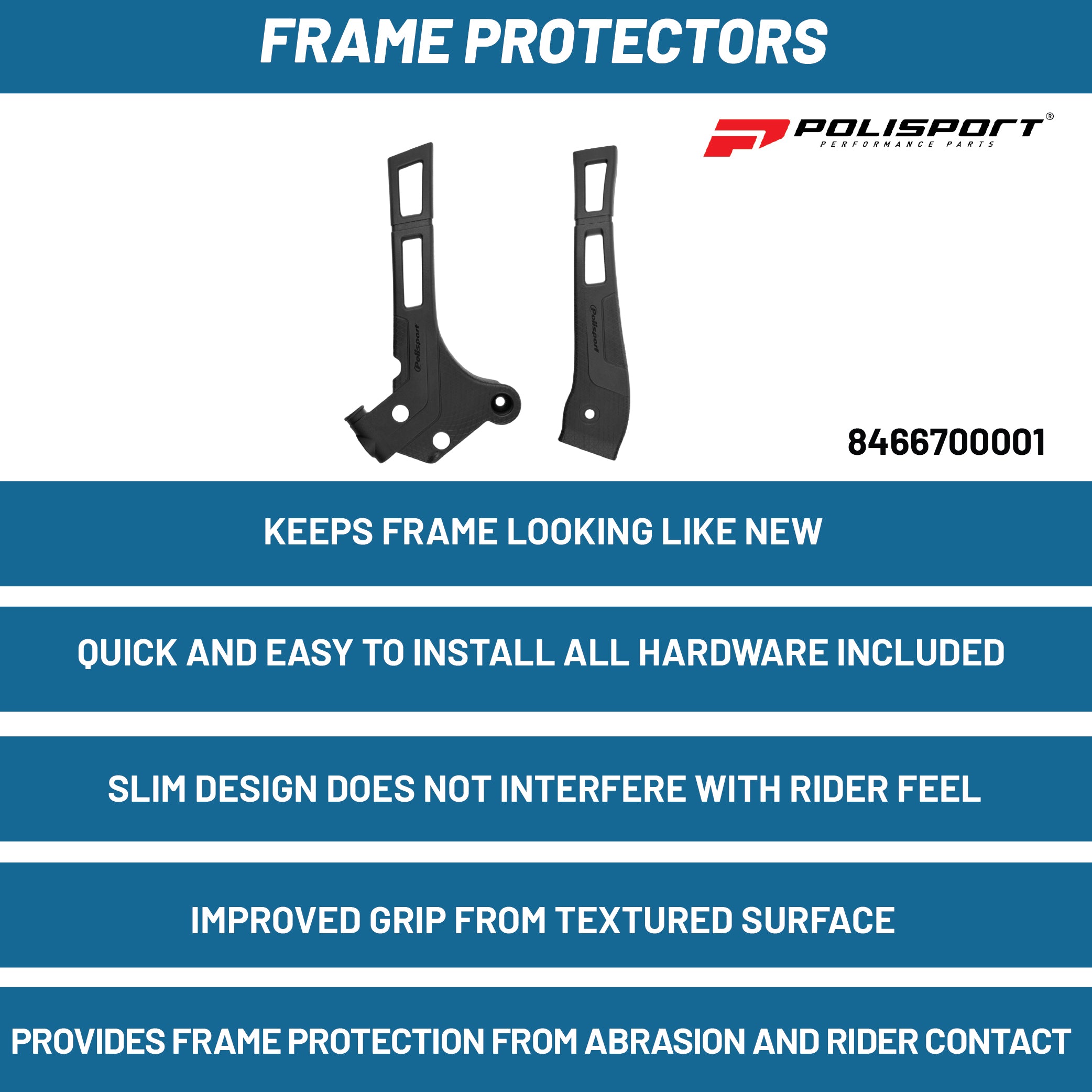 Polisport Frame Protector For Yamaha YZ 125/YZ 250 (2005-24)