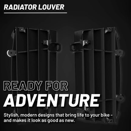 Polisport Radiator Louvers - Black Panels for Husqvarna (2016-2023) KTM (2016-2023) - OEM Fit, Durable Plastic, Enhanced Airflow, Easy Installation