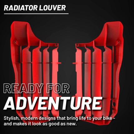 Polisport Radiator Louvers - Red Panels for GasGas MC 250F (2021-2026)  - OEM Fit, Durable Plastic, Enhanced Airflow, Easy Installation