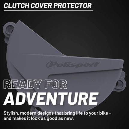 Polisport Clutch Cover Protector Kit (Grey) - Compatible with SHERCO SE-F250/300(2014-2023)