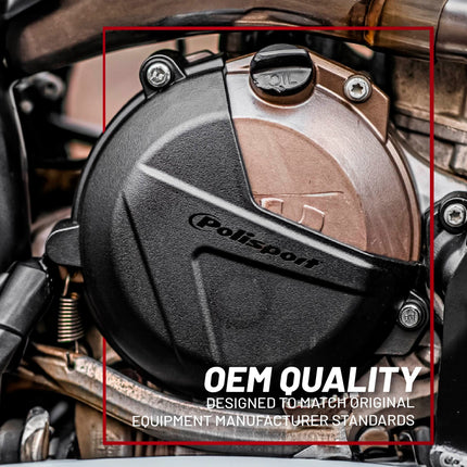 Polisport Clutch Cover Protector Kit (Grey) - Compatible with GASGAS EC/XC 250/300(2017-2020)