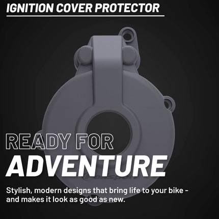 Polisport Motocross Motorcycles (MX) Ignition Covers Protector Kit for Sherco SE-F 250/300(2013-24)Dirt Bikes - Impact-Resistant PA6 Polyamide, Protects Against Rocks and Scratches Nardo Grey
