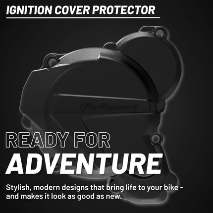 Polisport Motocross Motorcycles (MX) Ignition Covers Protector Kit for KTM XC/EXC 300 TPI & Husqvarna TE 250/300 (2017-2023) Dirt Bikes - Protects Against Rocks and Scratches for MX/Enduro - Blk