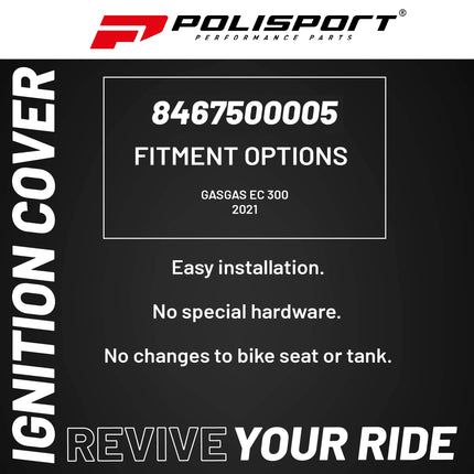 Polisport Motocross Motorcycles (MX) Ignition Covers Protector Kit for GasGas EC 300 (2021) Dirt Bikes - Impact-Resistant PA6 Polyamide, Protects Against Rocks and Scratches for MX/Enduro - Red