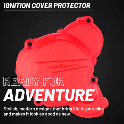 Polisport Motocross Motorcycles (MX) Ignition Covers Protector Kit for GasGas EC 300 (2021) Dirt Bikes - Impact-Resistant PA6 Polyamide, Protects Against Rocks and Scratches for MX/Enduro - Red
