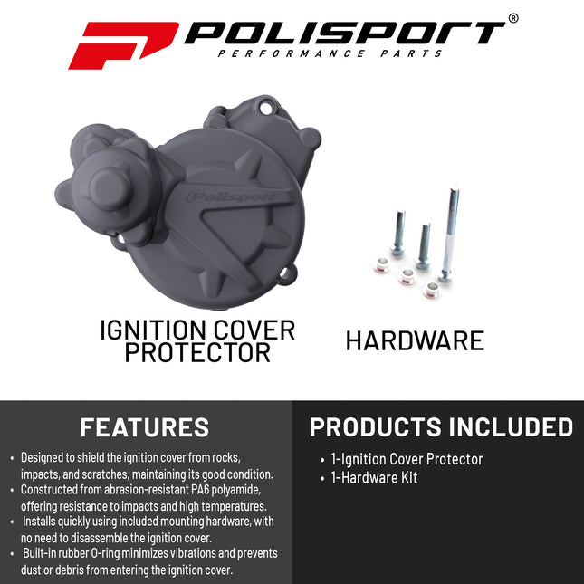 Polisport Motocross Motorcycles (MX) Ignition Covers Protector Kit for GasGas EC 250/300 (2015-2020) & XC 250/300 (2017-2020) Dirt Bikes - Protects Against Rocks and Scratches for MX/ Enduro.